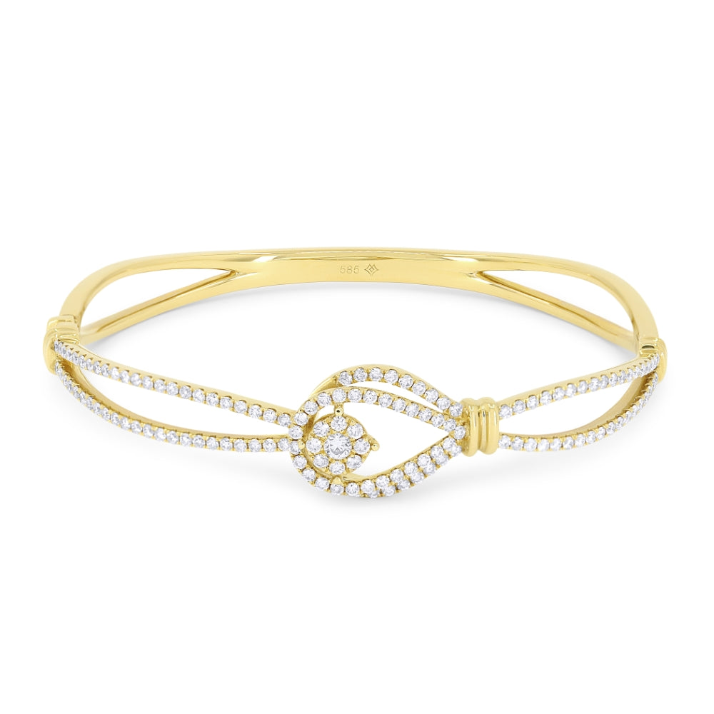 Madison L 18K Yellow Gold Diamond Cocktail Bangle - style B1053Y