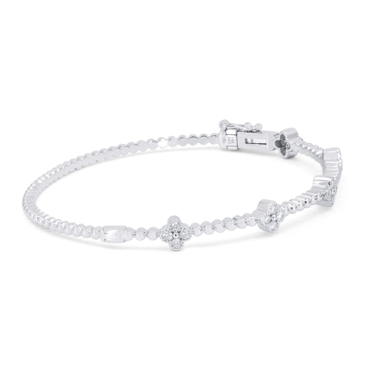 B1057 - 14K Gold Diamond Bangle