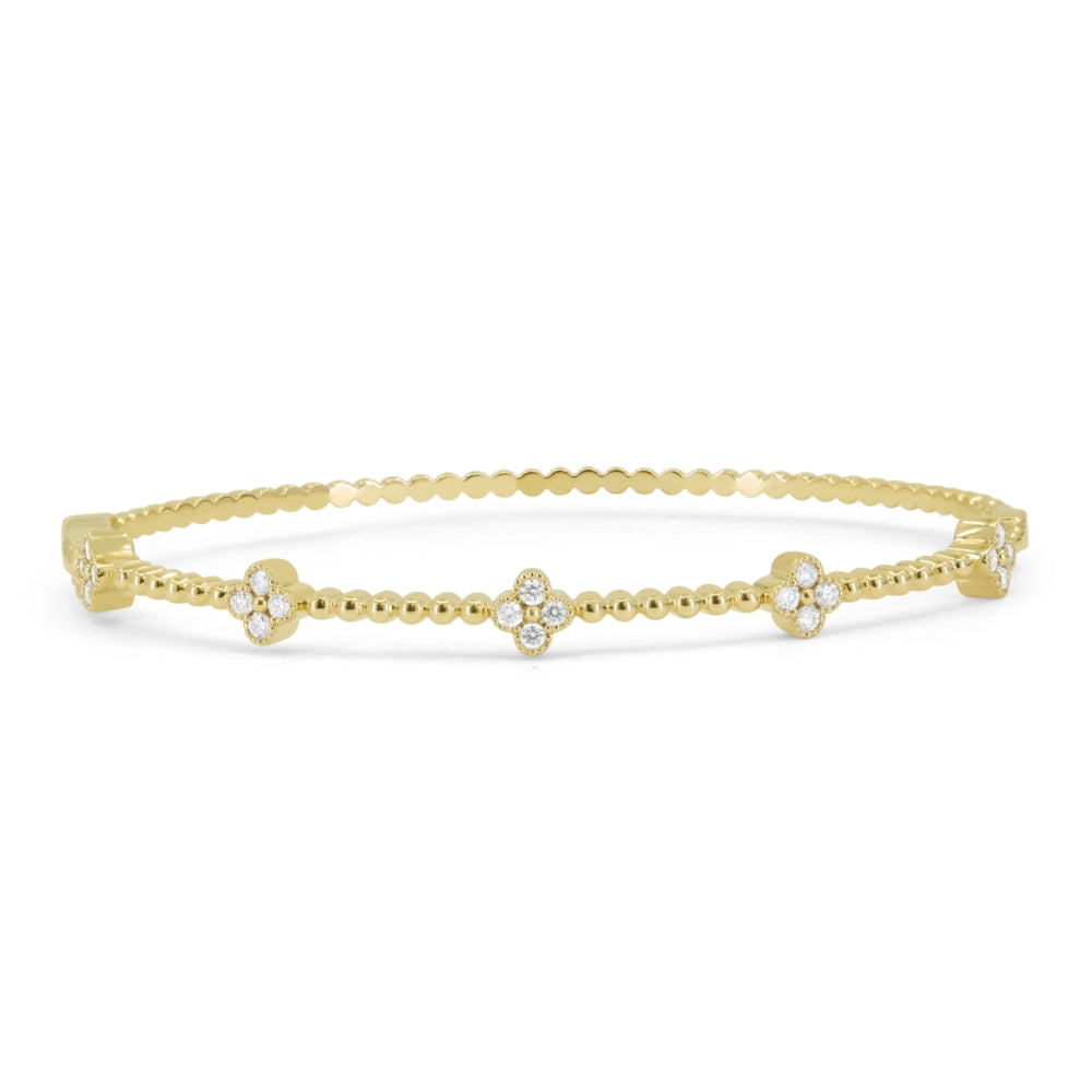 Madison L 14K Yellow Gold Diamond Bangle - style B1057Y