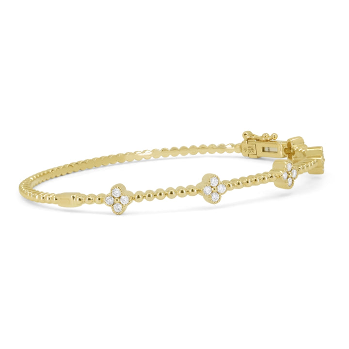 B1057 - 14K Gold Diamond Bangle
