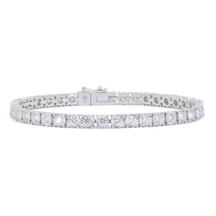 Madison L 14K White Gold Diamond Illusion Setting Bracelet - style B1110W-3.00CT