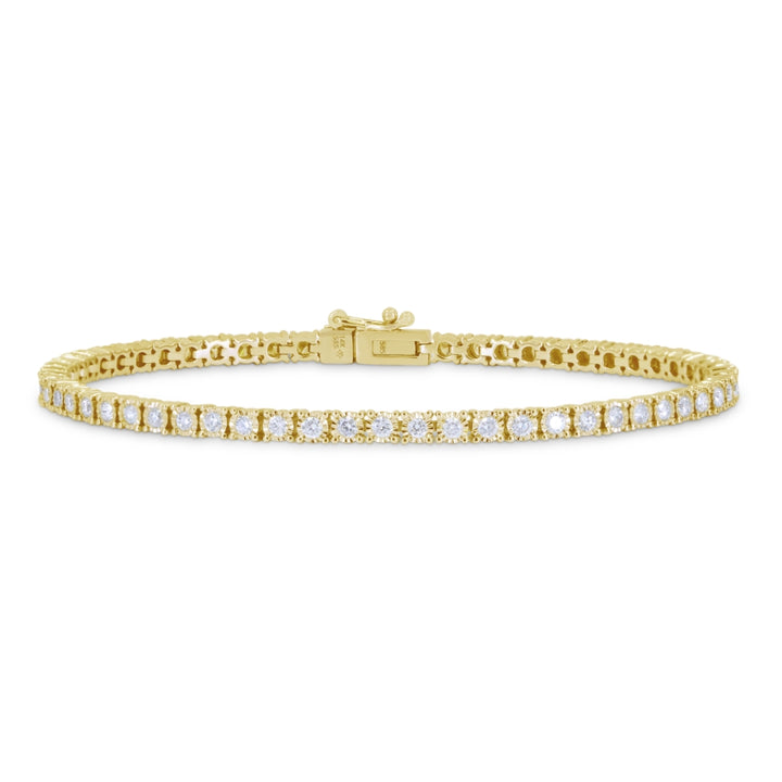 Madison L 14K Yellow Gold Diamond Illusion Setting Bracelet - style B1110Y-1.50CT