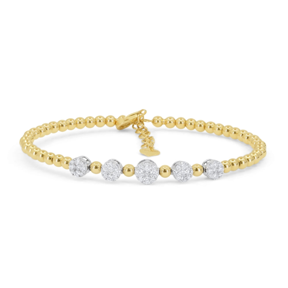 Madison L 18K Two Tone Gold Diamond Bracelet - style B1153WY