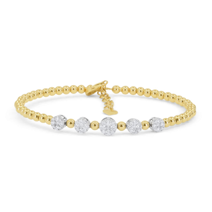 Madison L 18K Two Tone Gold Diamond Bracelet - style B1153WY