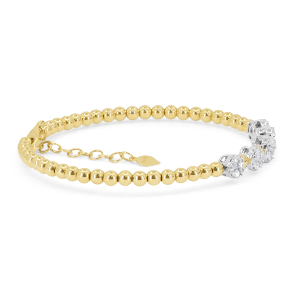 B1153 - 18K Two Tone Gold Diamond Bracelet