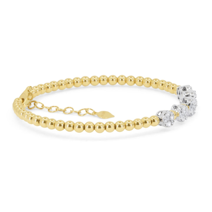 B1153 - 18K Two Tone Gold Diamond Bracelet