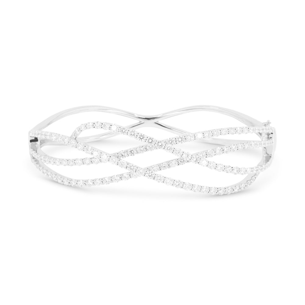 Madison L 14K White Gold Diamond Cocktail Bangle - style B1167W