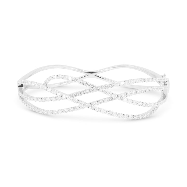 Madison L 14K White Gold Diamond Cocktail Bangle - style B1167W