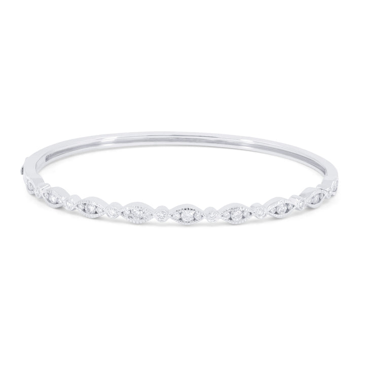 Madison L 14K White Gold Diamond Bangle - style B1168W