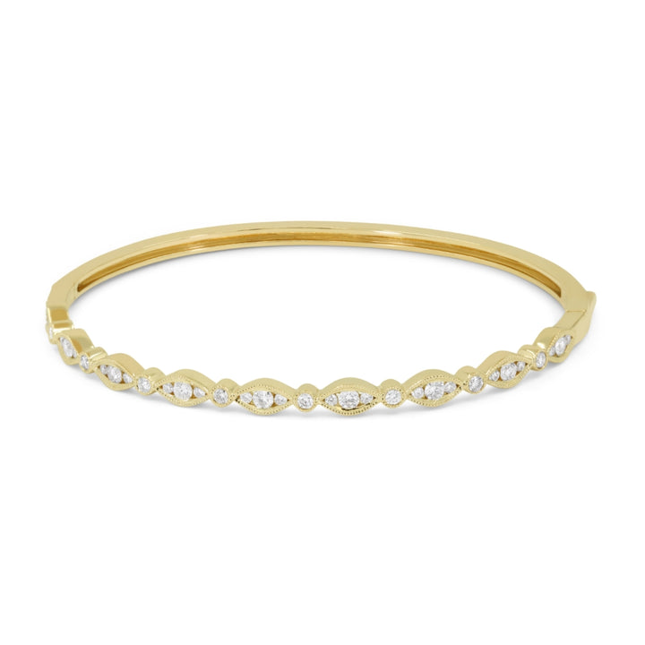 Madison L 14K Yellow Gold Diamond Bangle - style B1168Y