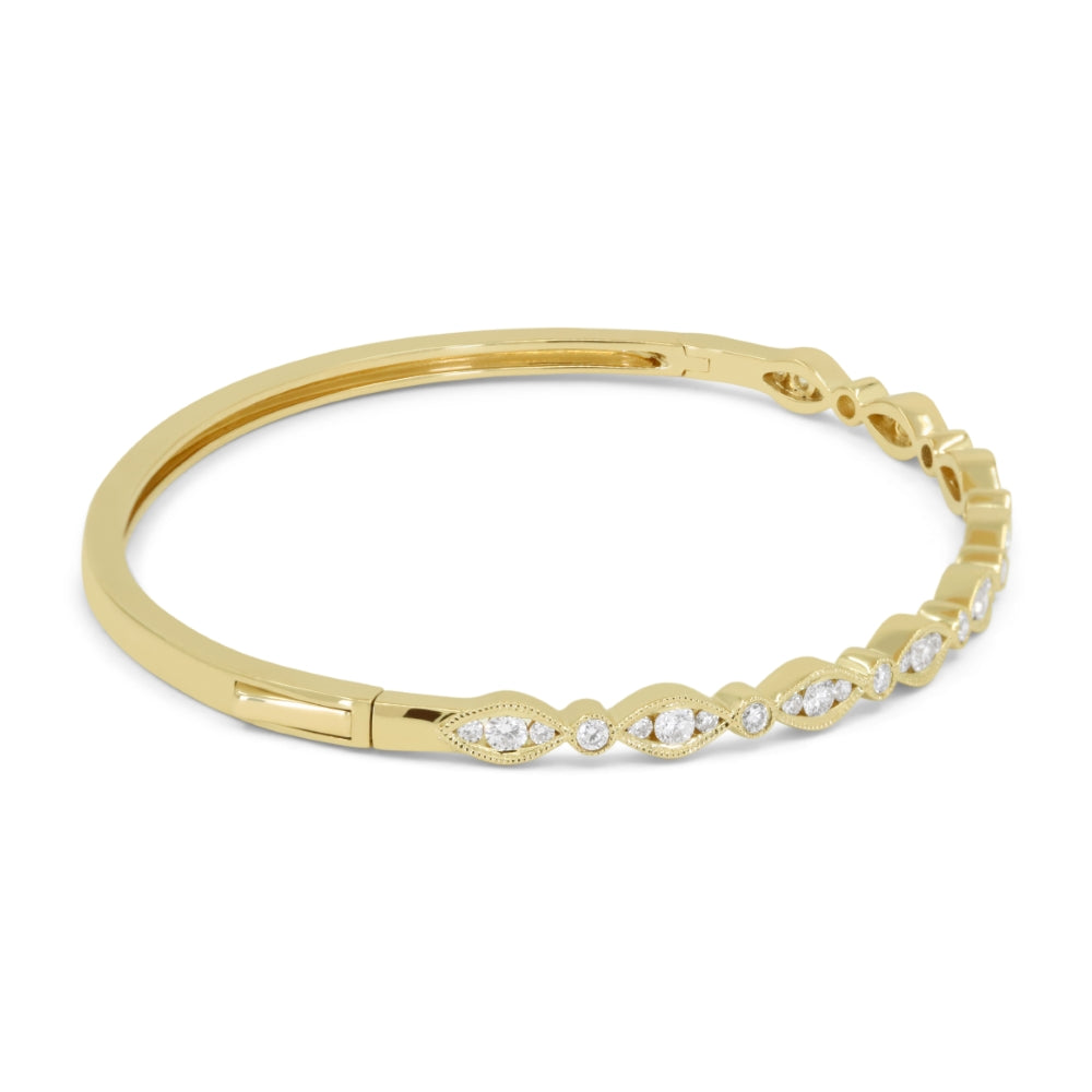 B1168 - 14K Gold Diamond Bangle