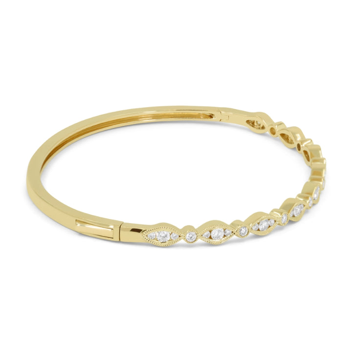 B1168 - 14K Gold Diamond Bangle