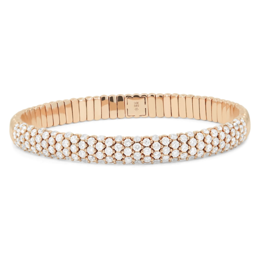 Madison L 14K Rose Gold Diamond Stretchy Bracelet - style B1179P