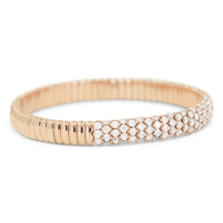 B1179 - 14K Gold Diamond Stretchy Bracelet