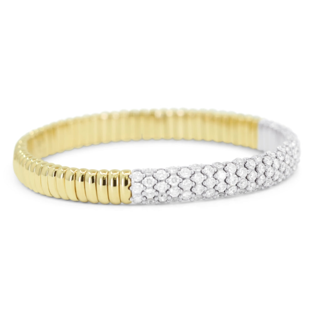 B1179 - 14K Gold Diamond Stretchy Bracelet