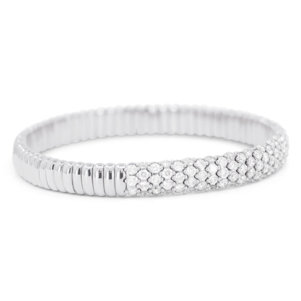 B1179 - 14K Gold Diamond Stretchy Bracelet
