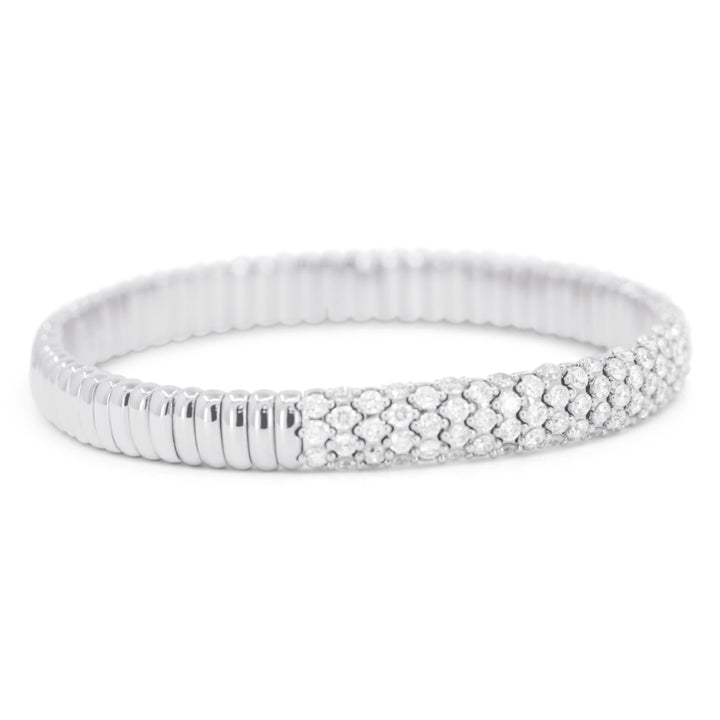 B1179 - 14K Gold Diamond Stretchy Bracelet