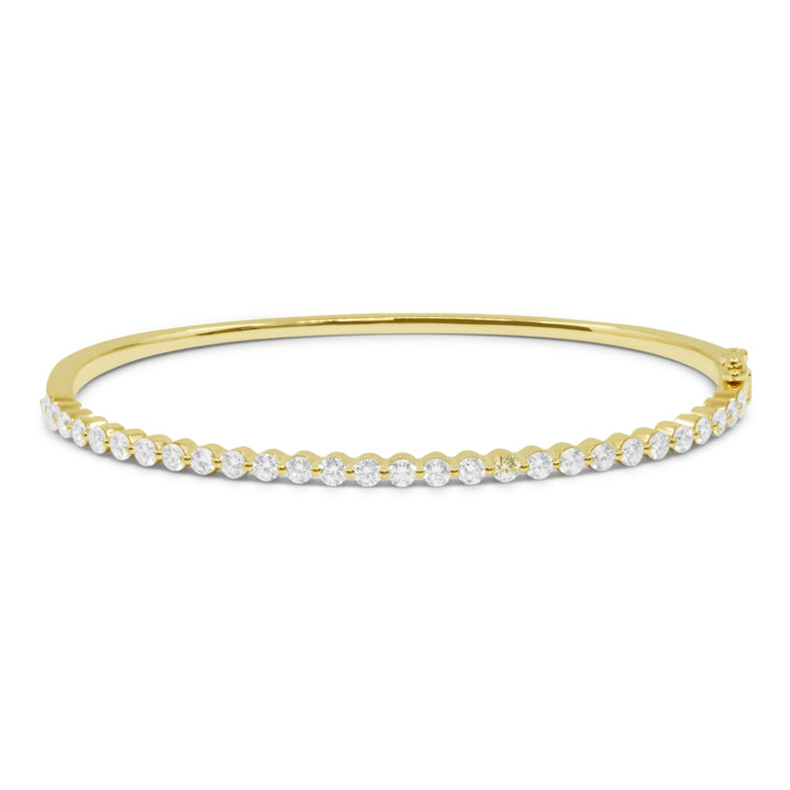 Madison L 14K Yellow Gold Diamond Bangle - style B1191Y