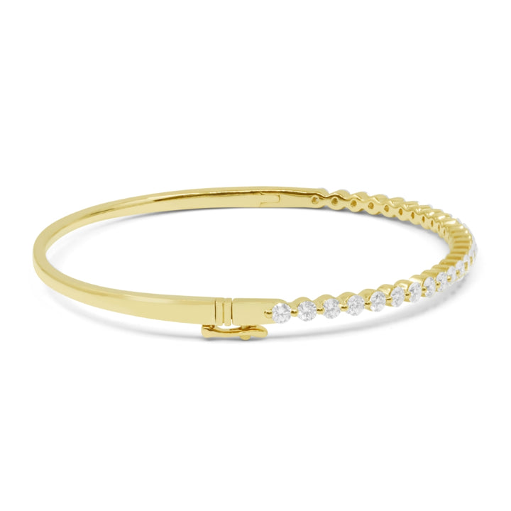 B1191 - 14K Gold Diamond Bangle