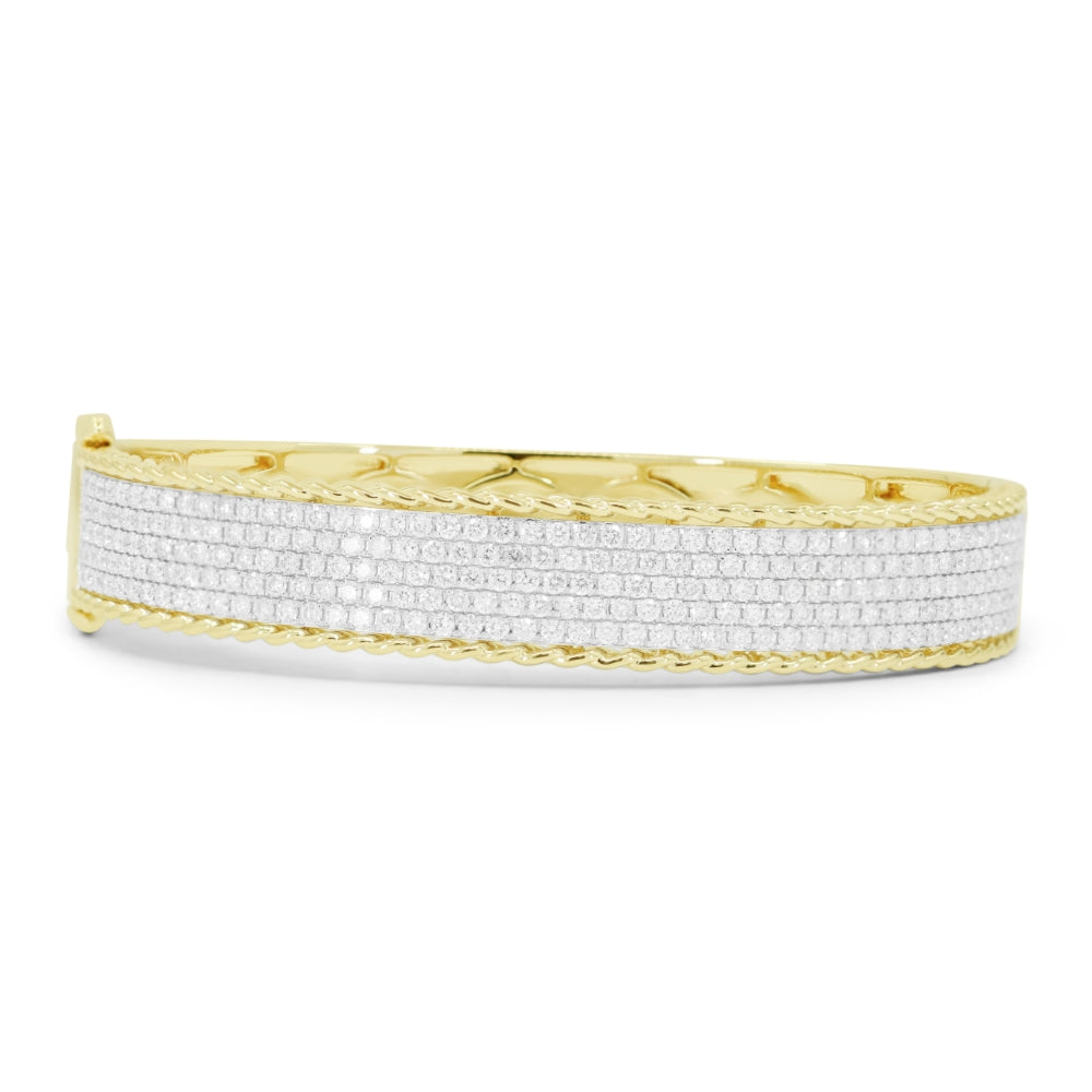 Madison L 14K Yellow Gold Diamond Cocktail Bangle - style B1193Y