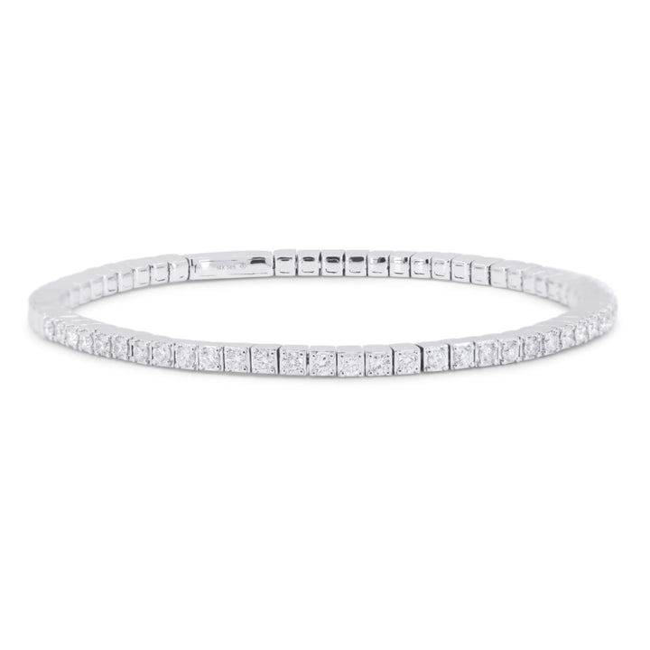 Madison L 14K White Gold Diamond Bangle - style B1211W-2.00CT
