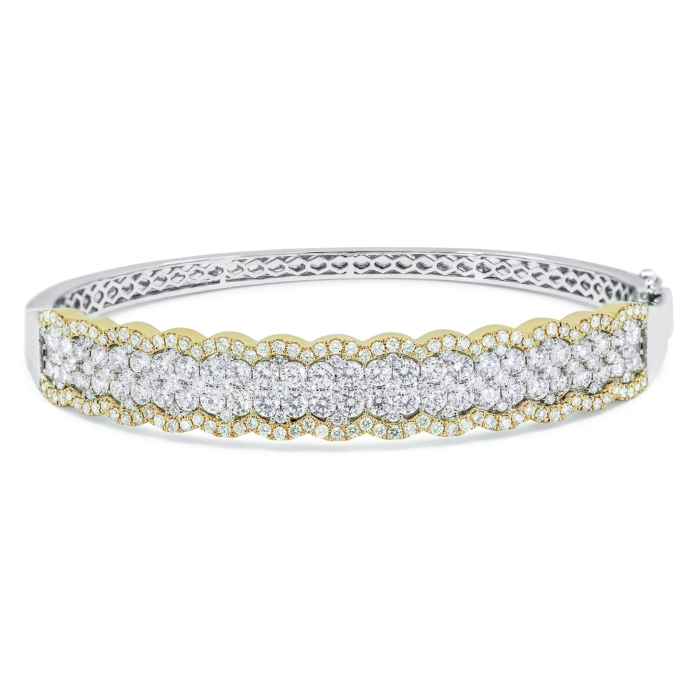 Madison L 14K Two Tone Gold Diamond Bangle - style B1217WY