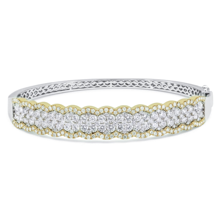 Madison L 14K Two Tone Gold Diamond Bangle - style B1217WY