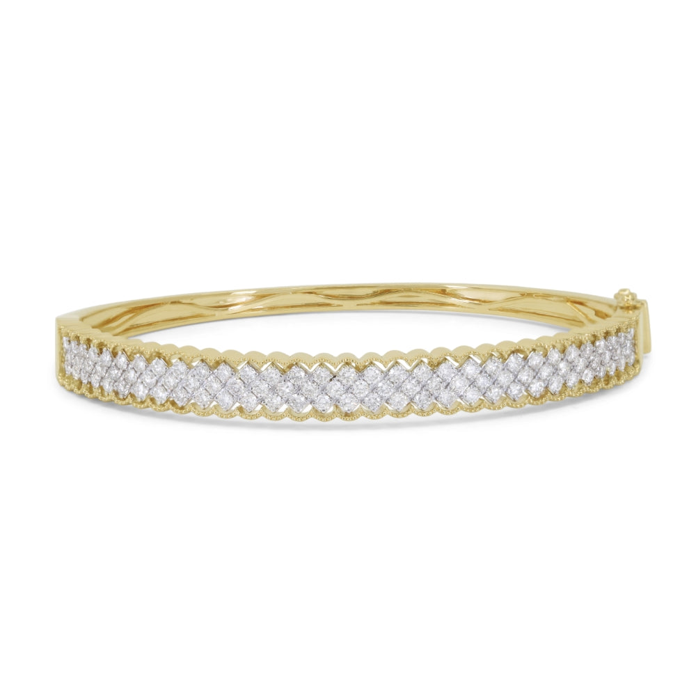 Madison L 14K Two Tone Gold Diamond Bangle - style B1221WY