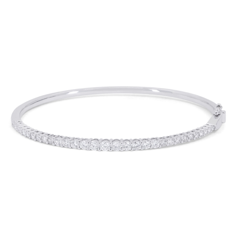 Madison L 14K White Gold Diamond Bangle - style B1225W