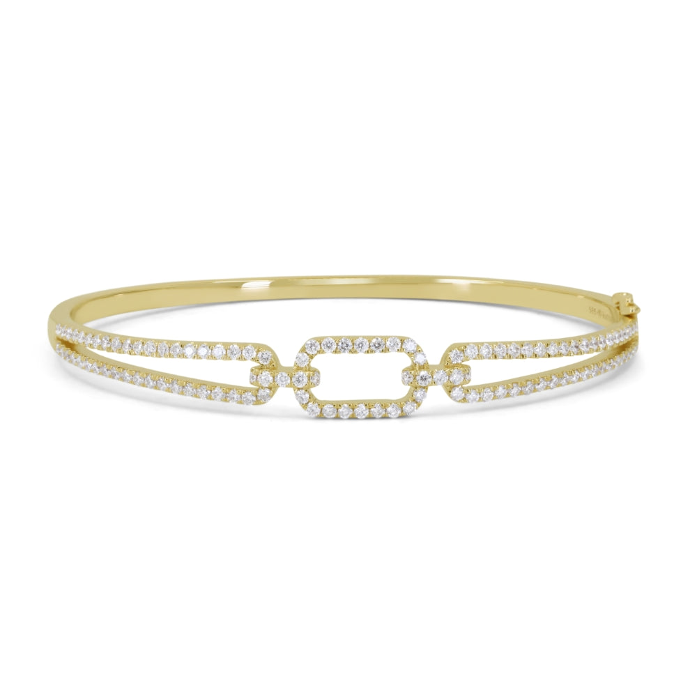 Madison L 14K Yellow Gold Diamond Bangle - style B1226Y