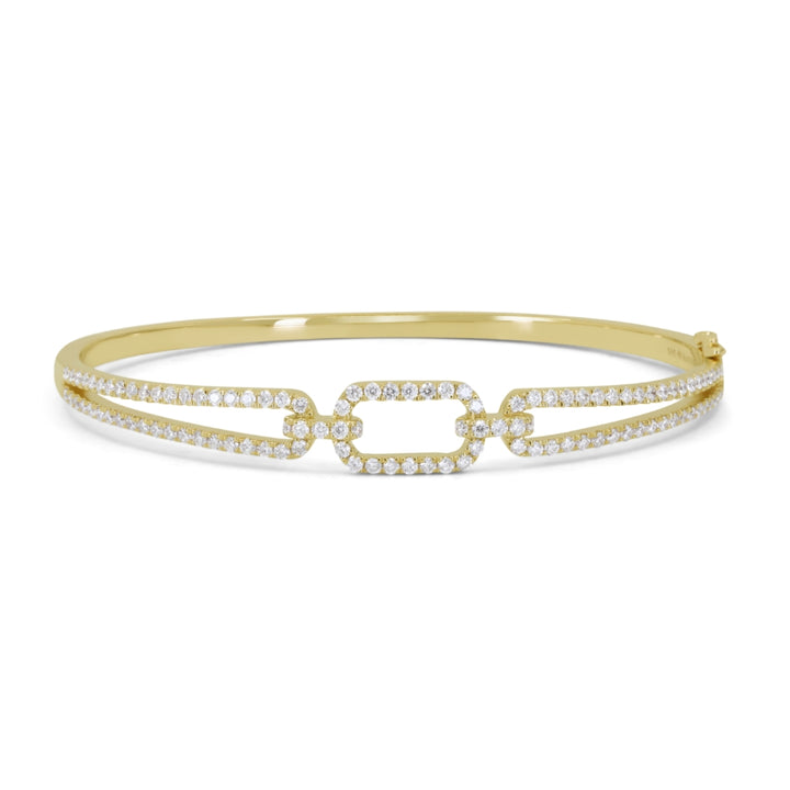 Madison L 14K Yellow Gold Diamond Bangle - style B1226Y