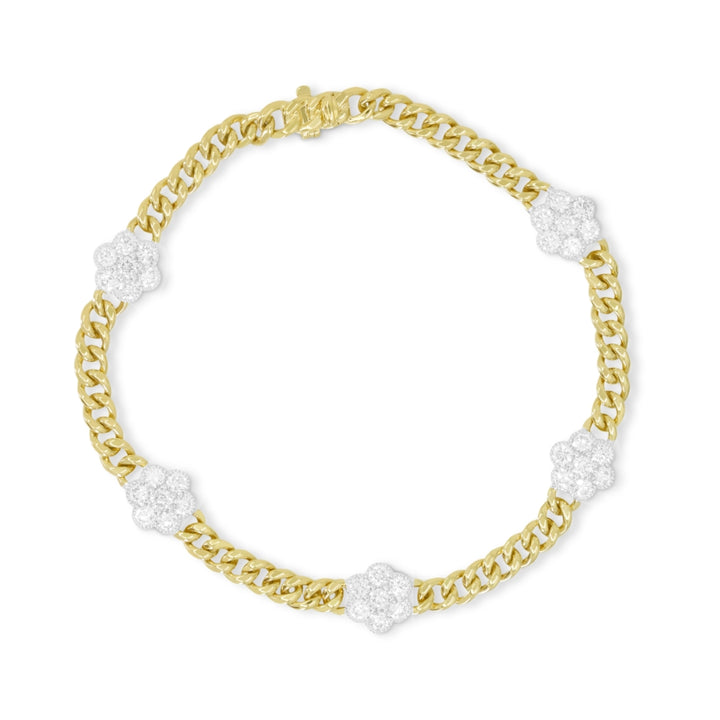 Madison L 14K Two Tone Gold Diamond Bracelet - style B1227WY