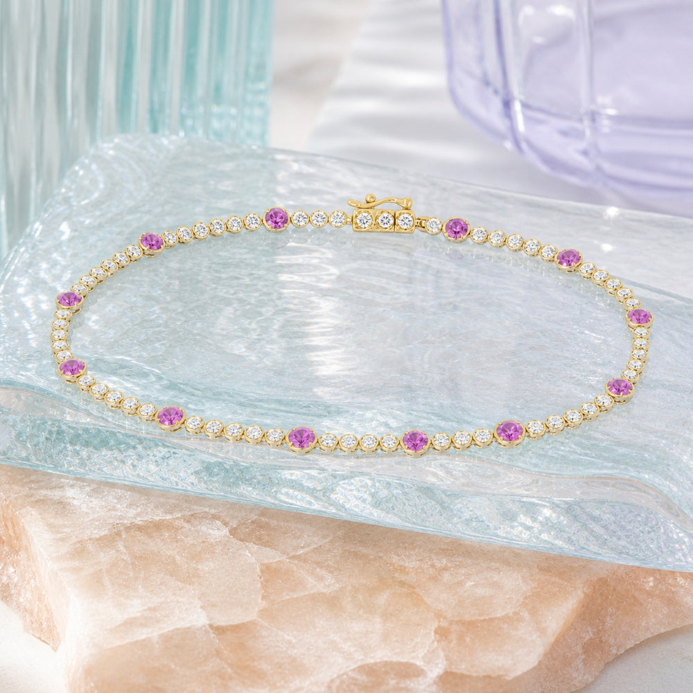 B1232 - 14K Gold Diamond Bracelet