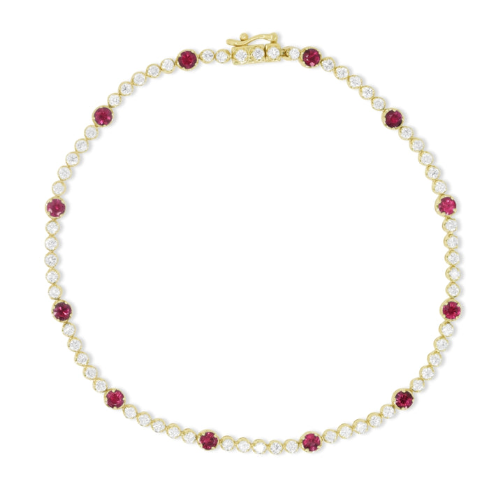 Madison L 14K Yellow Gold Ruby Bracelet - style B1232RUY