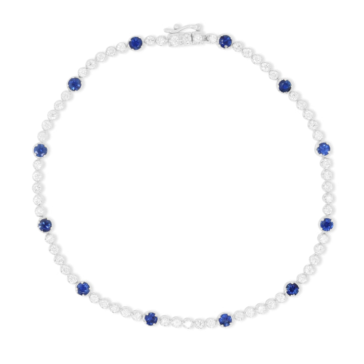 Madison L 14K White Gold Sapphire Bracelet - style B1232SAW