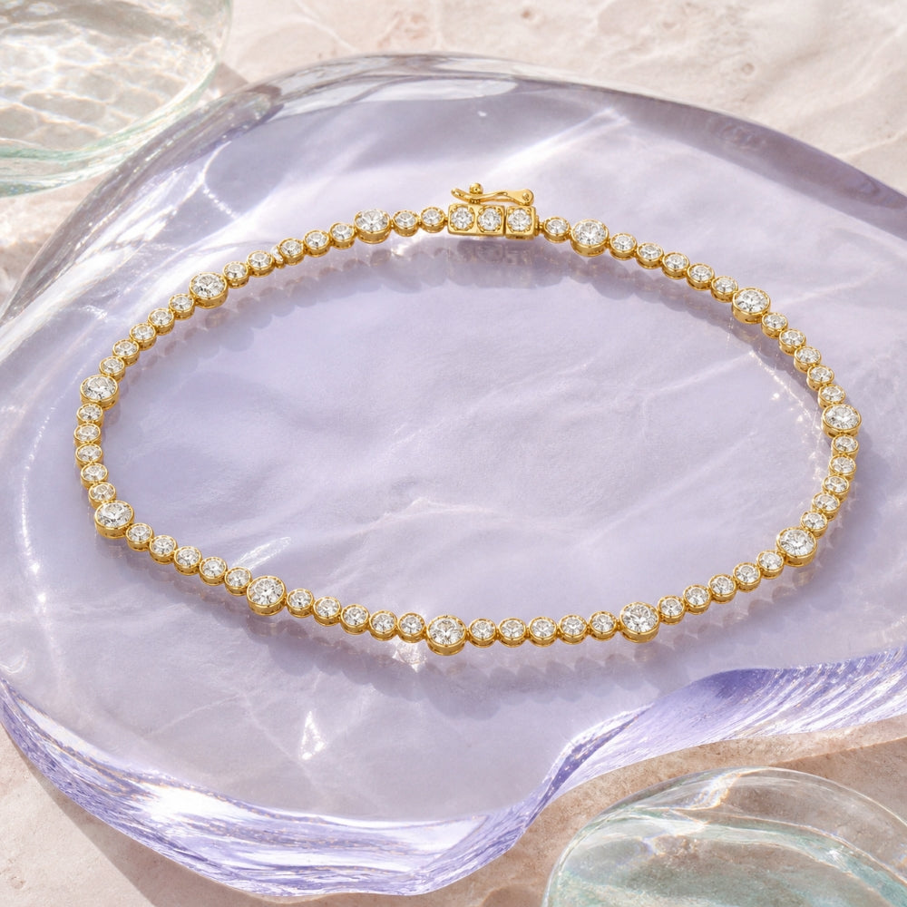 B1232 - 14K Gold Diamond Bracelet