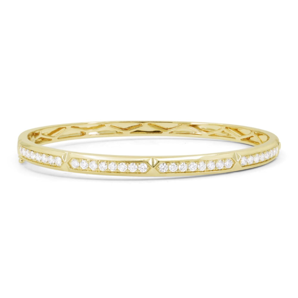 Madison L 14K Yellow Gold Diamond Bangle - style B1240Y
