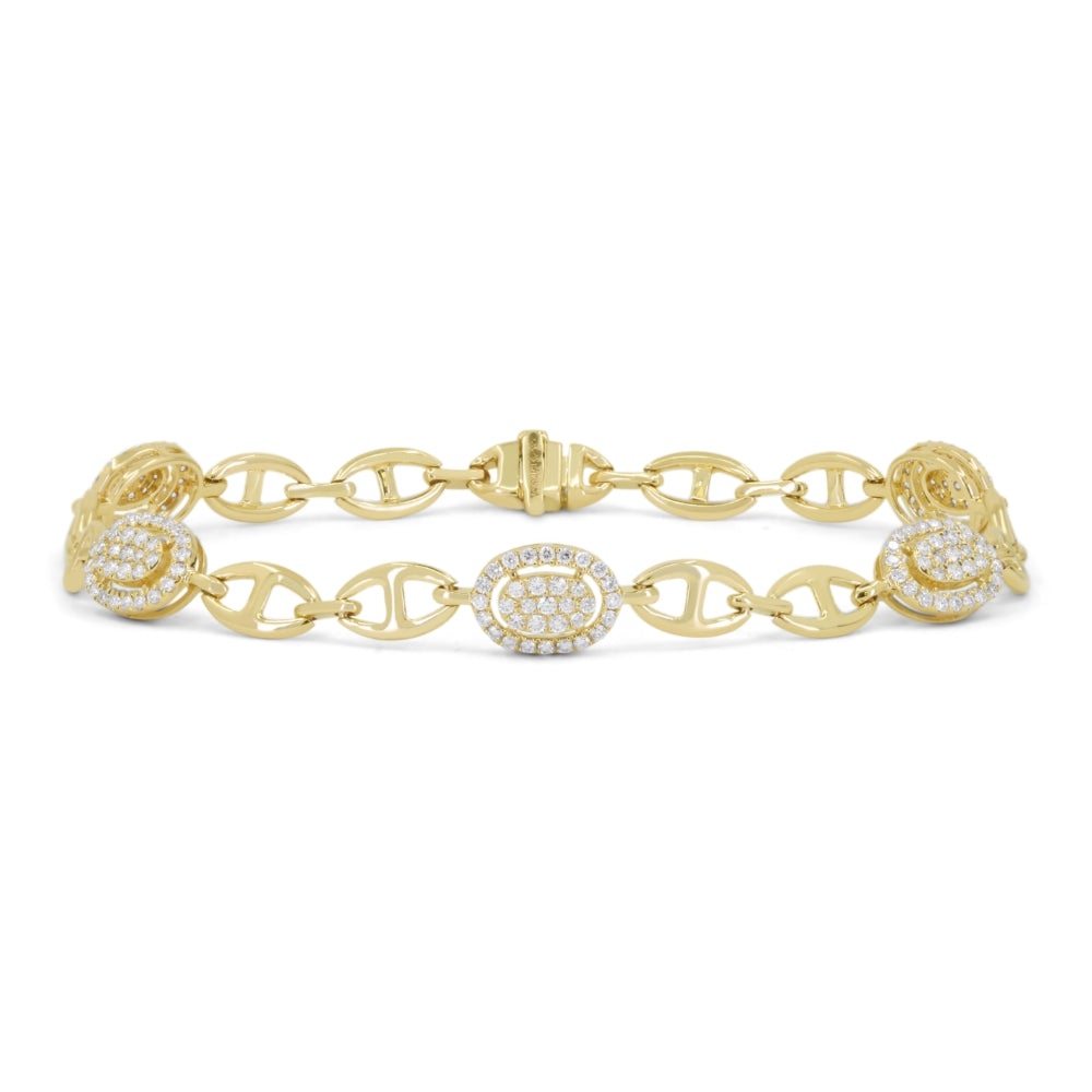Madison L 14K Yellow Gold Diamond Bracelet - style B1243Y