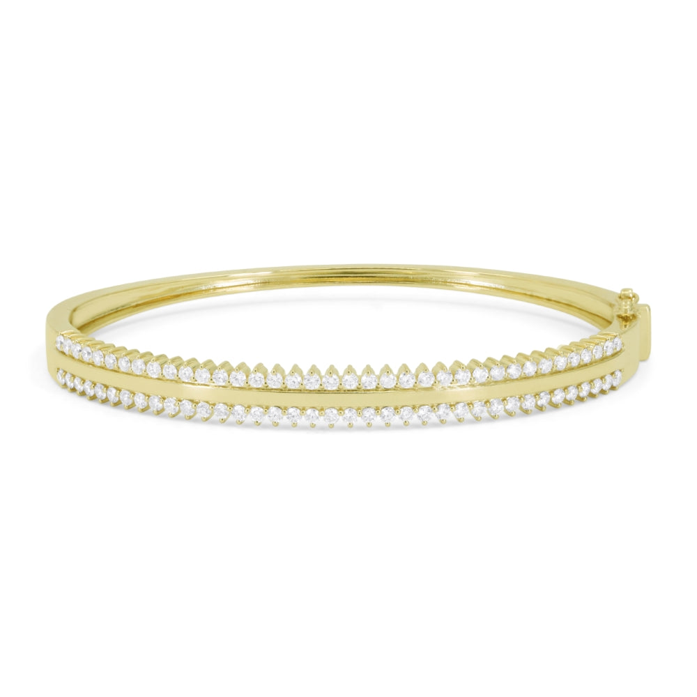 Madison L 14K Yellow Gold Diamond Bangle - style B1245Y