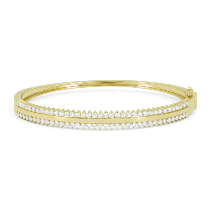 Madison L 14K Yellow Gold Diamond Bangle - style B1245Y