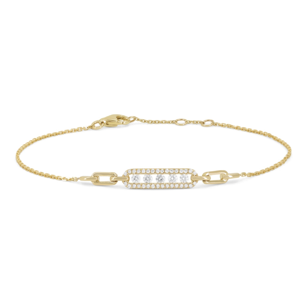 Madison L 14K Yellow Gold Diamond Bracelet - style B1249Y