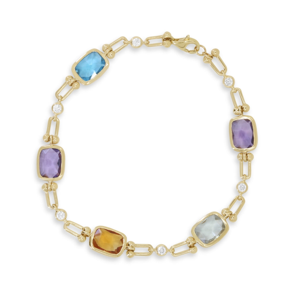 Madison L 14K Yellow Gold Sapphire Bracelet - style B1250MCY
