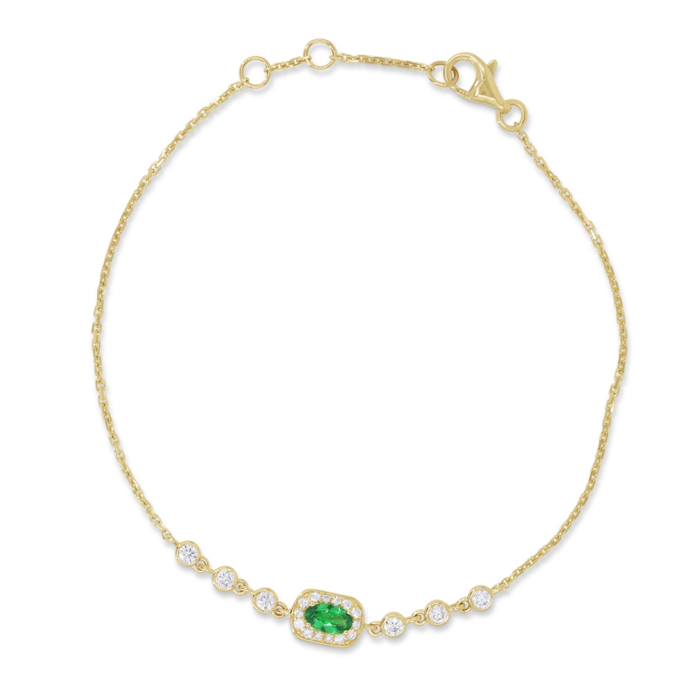 Madison L 14K Yellow Gold Tsavorite Bracelet - style B1251GGY