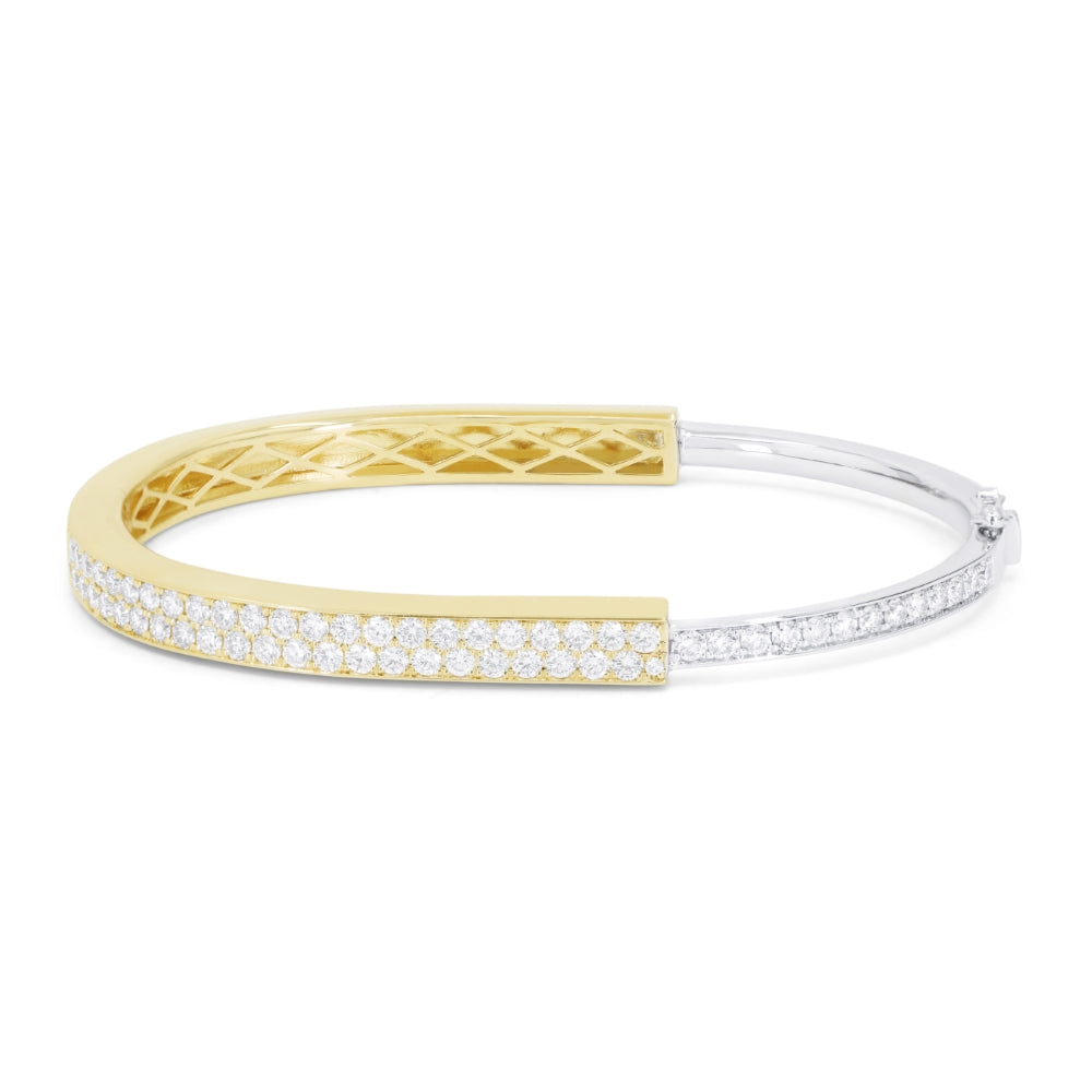 Madison L 14K Two Tone Gold Diamond Bangle - style B1253WY