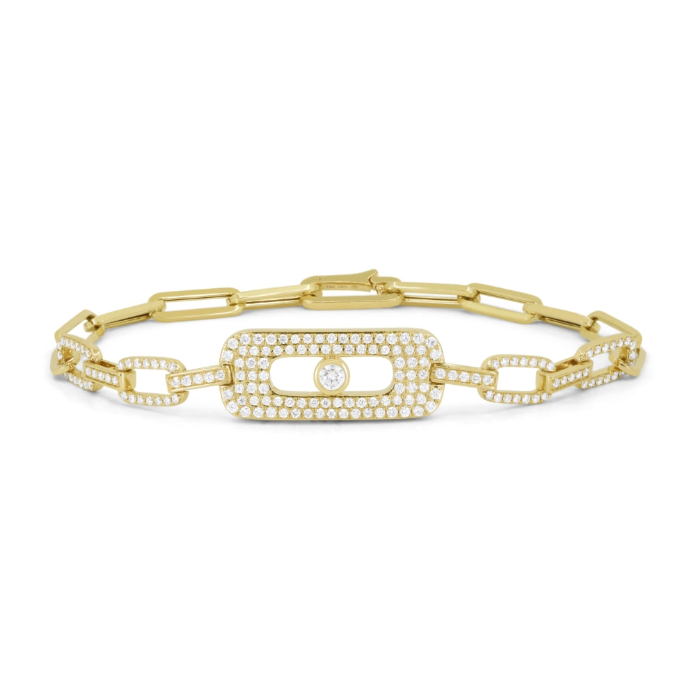 Madison L 14K Yellow Gold Diamond Bracelet - style B1254Y