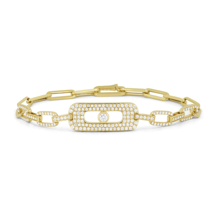 Madison L 14K Yellow Gold Diamond Bracelet - style B1254Y