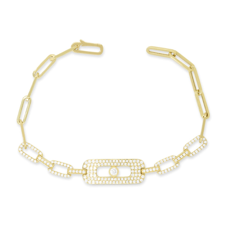 B1254 - 14K Yellow Gold Diamond Bracelet