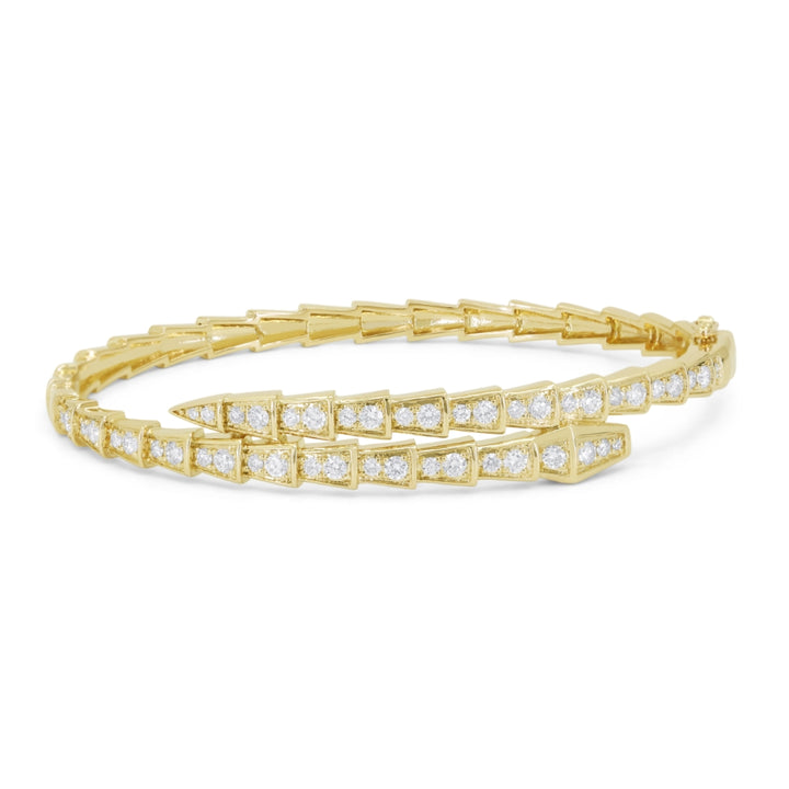 Madison L 14K Yellow Gold Diamond Bangle - style B1257Y