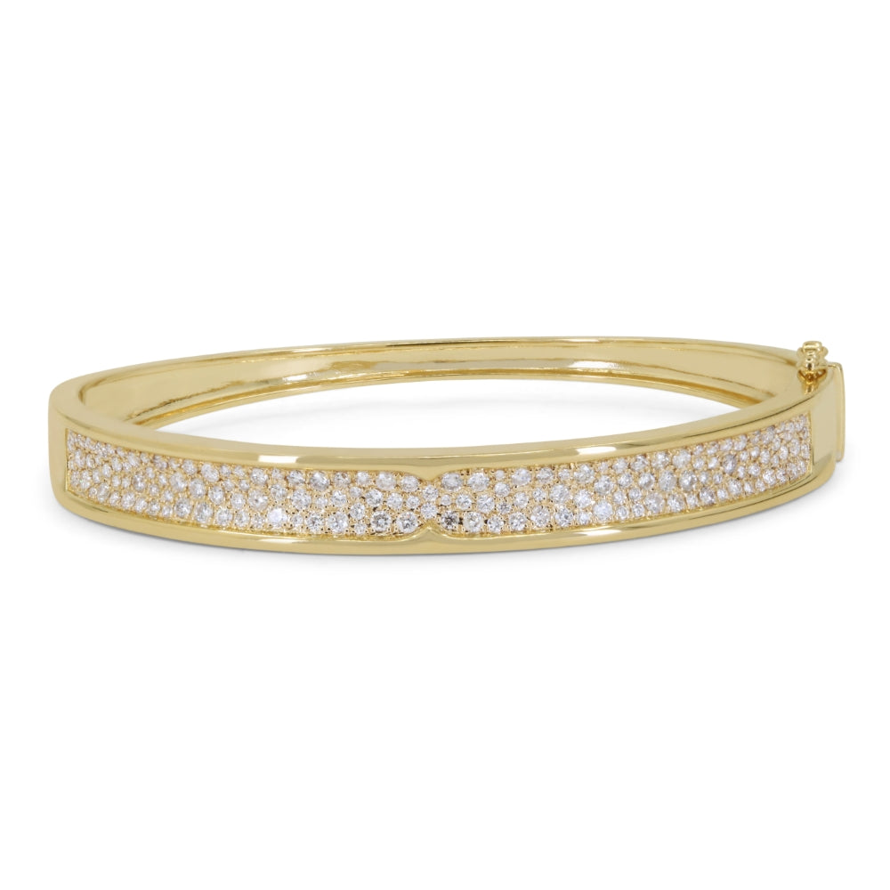 Madison L 14K Yellow Gold Diamond Bangle - style B1258Y