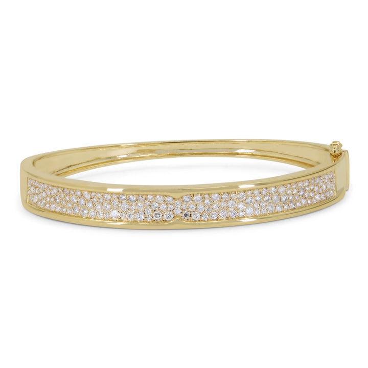 Madison L 14K Yellow Gold Diamond Bangle - style B1258Y